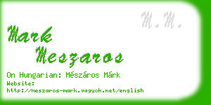 mark meszaros business card